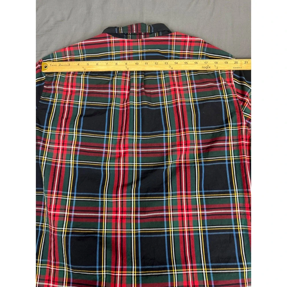 J. Crew Mens XL Slim Secret Wash Organic Cotton Stretch Plaid Button Down Shirt